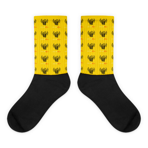 Novv St. Rivver Taxi Heart Socks (Yellow)