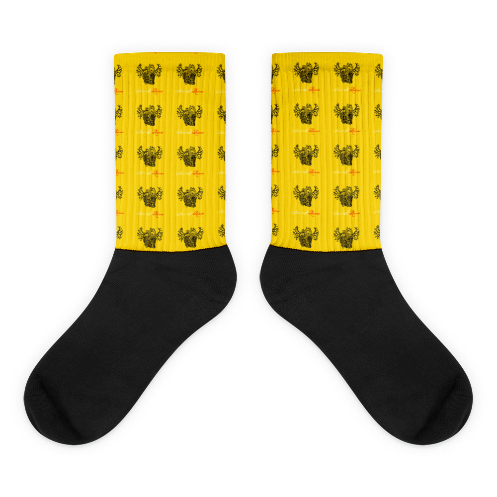 Novv St. Rivver Taxi Heart Socks (Yellow)