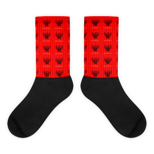 Novv St. Rivver Taxi Heart Socks (Red)