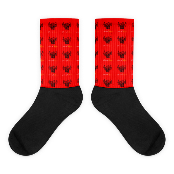 Novv St. Rivver Taxi Heart Socks (Red)