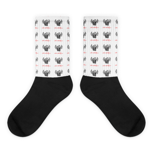 Novv St. Rivver Taxi Heart Socks (White)