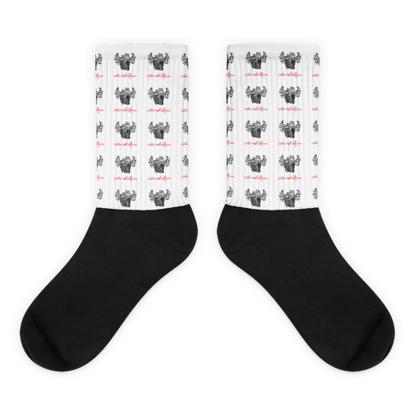 Novv St. Rivver Taxi Heart Socks (White)