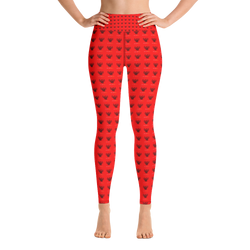 Novv St. Rivver Taxi Heart Yoga Leggings (Red)