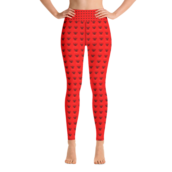 Novv St. Rivver Taxi Heart Yoga Leggings (Red)