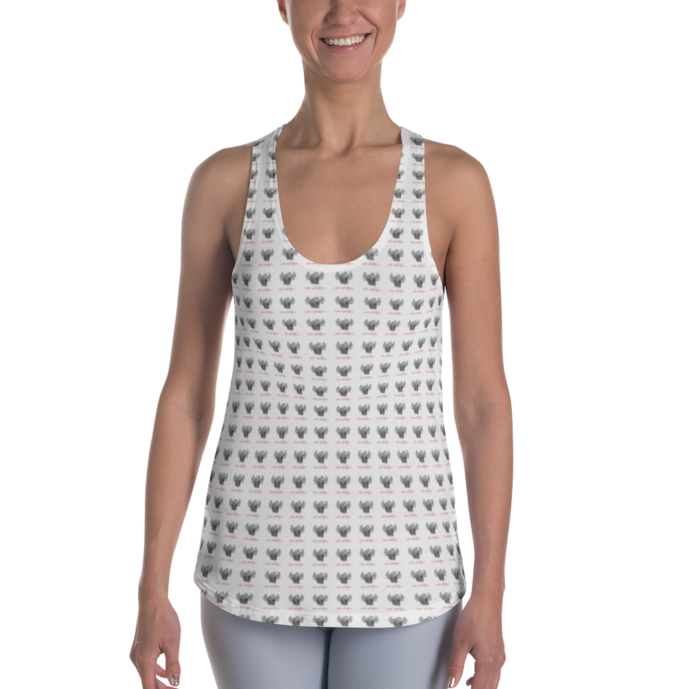 Novv St. Rivver Taxi Heart Racerback Tank (White)