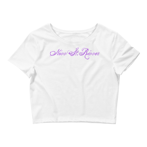 Novv St. Rivver Purple Heart Crop Top (White)