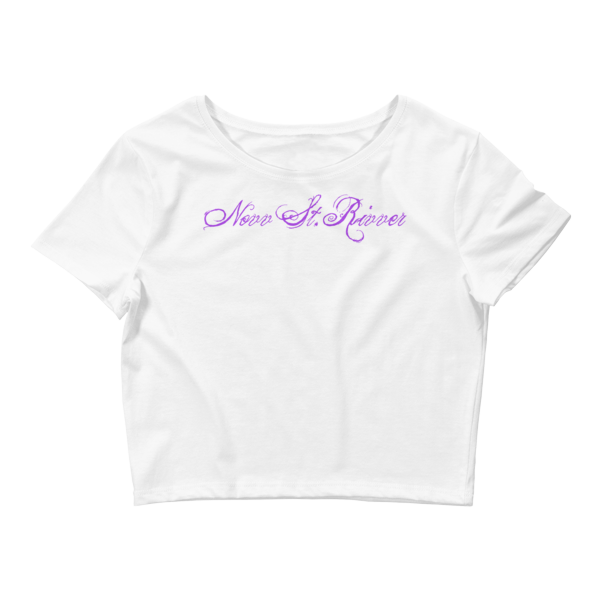 Novv St. Rivver Purple Heart Crop Top (White)